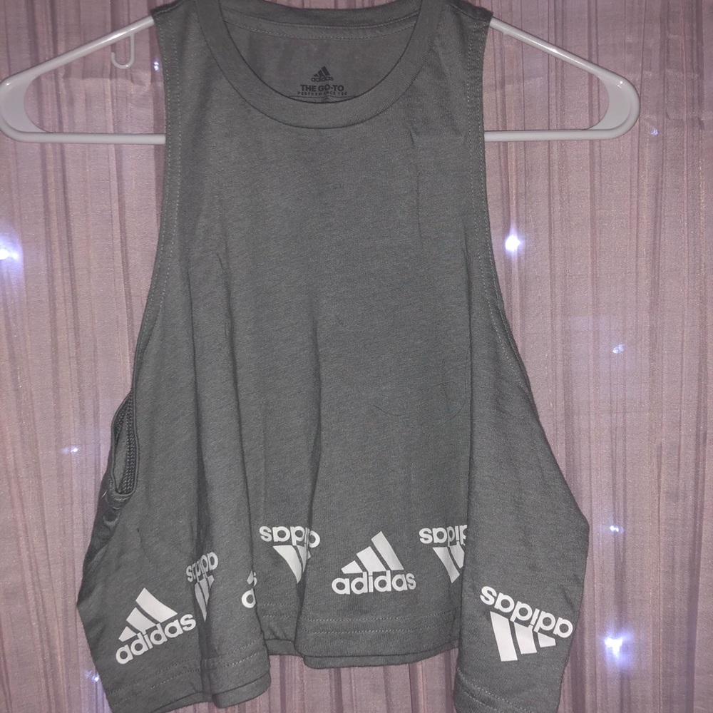 Gray Adidas performance tee